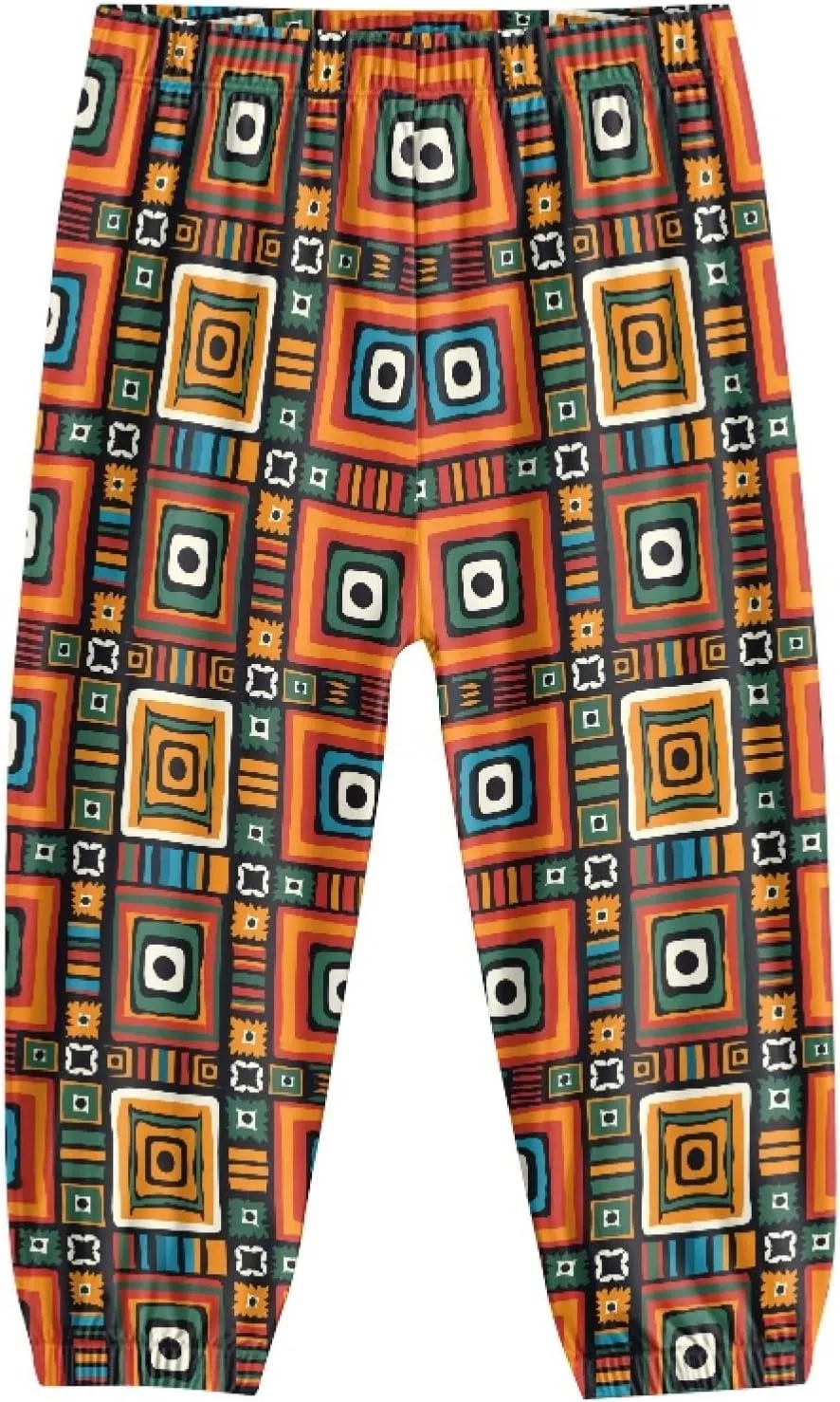 2 Pack Kids Harem Bloomers Pants Elastic Waist Bohemian Style Casual Baggy Ankle Trousers for Boys and Girls