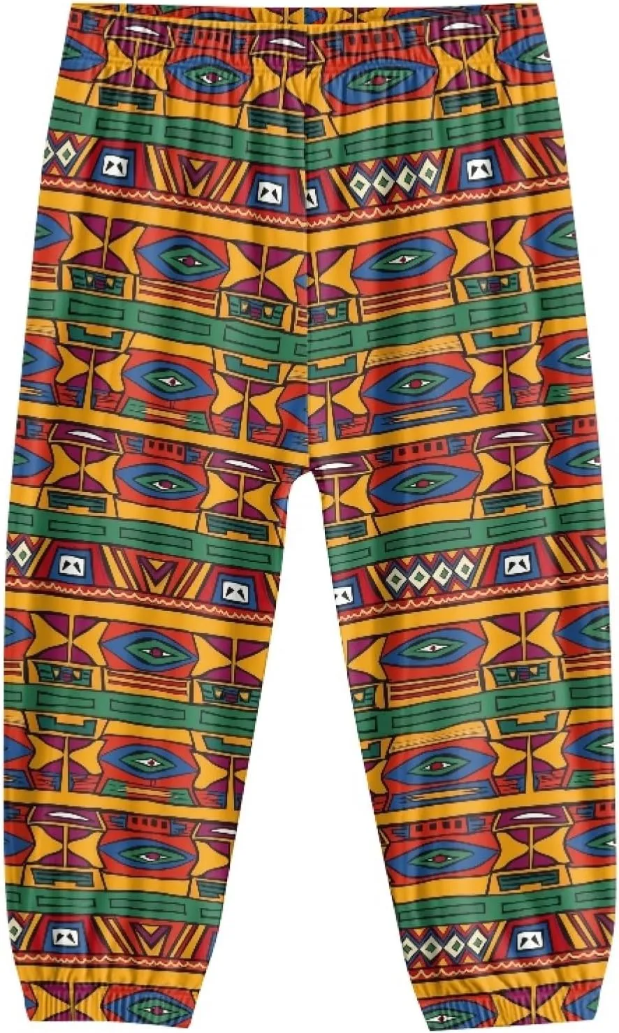 2 Pack Kids Harem Bloomers Pants Elastic Waist Bohemian Style Casual Baggy Ankle Trousers for Boys and Girls