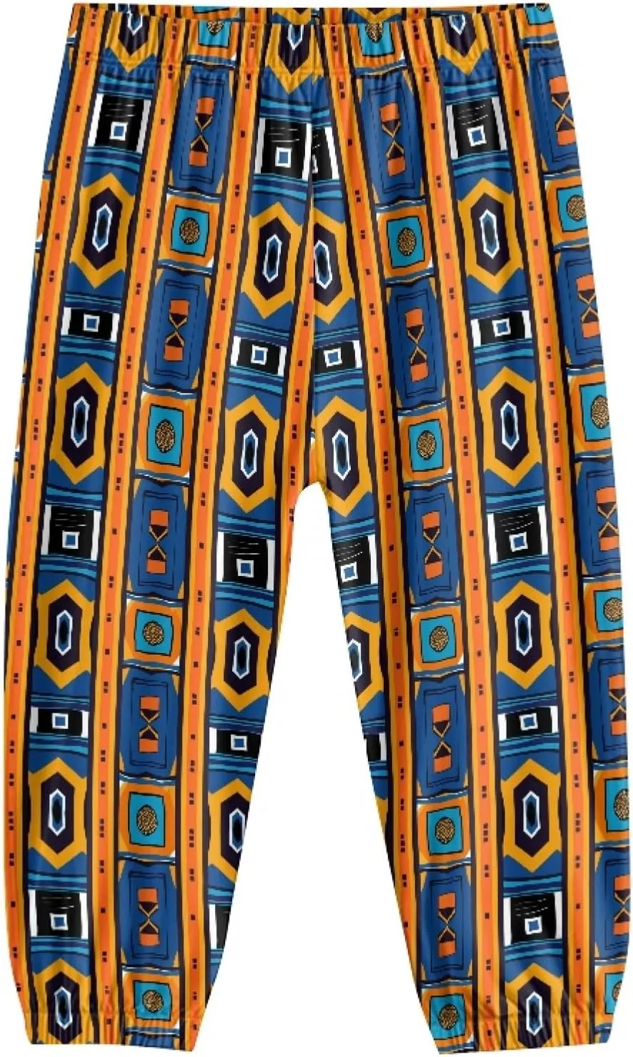 2 Pack Kids Harem Bloomers Pants Elastic Waist Bohemian Style Casual Baggy Ankle Trousers for Boys and Girls