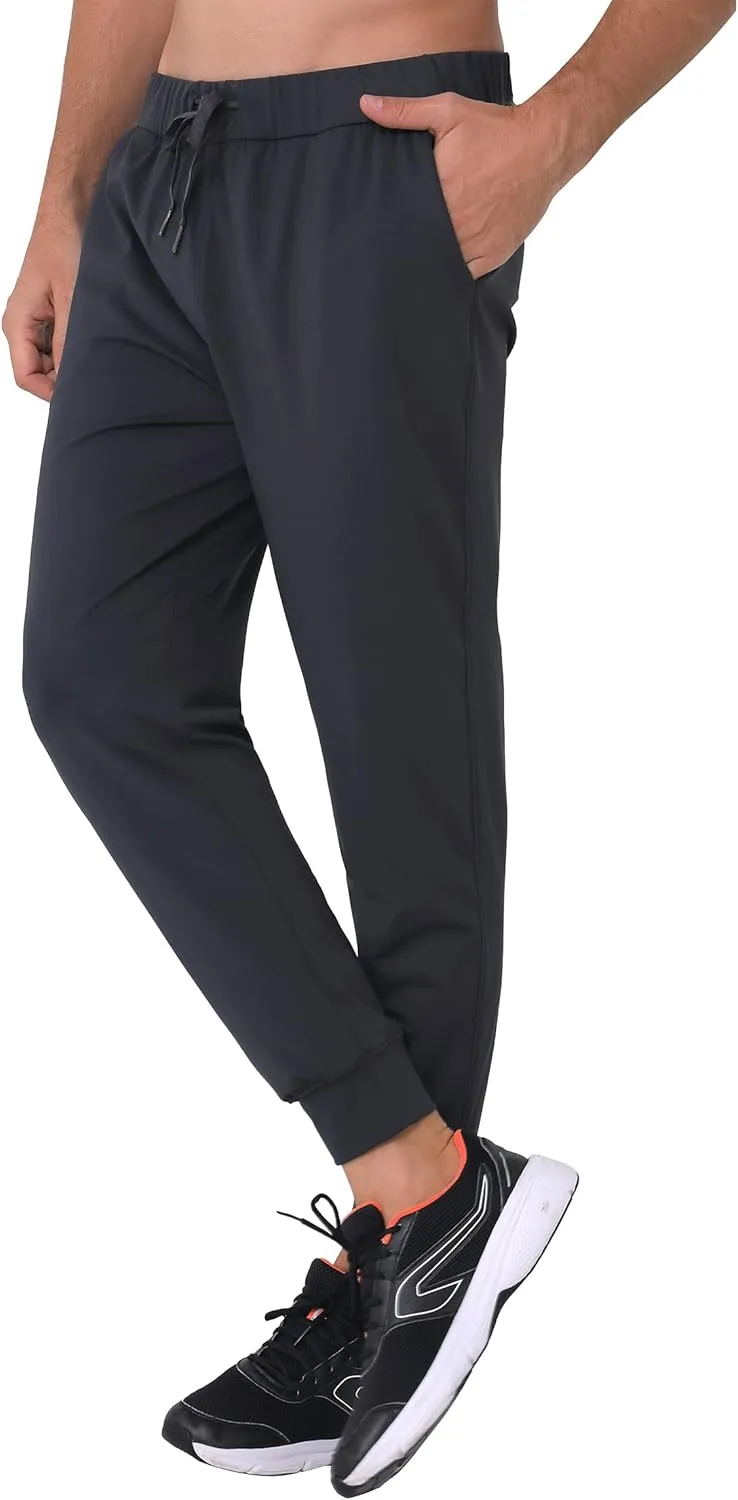 27" Inseam Athletic Jogger Pants for Short Men 7/8 Quick Dry Workout Tapered Stretch Sweatpants Casual
