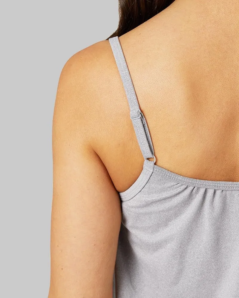 32 Degrees Women's Cool Flowy Bra Cami | with Built-in Cups | Relaxed Fit | Adjustable Spaghetti Strap