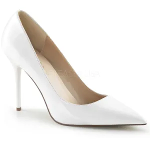 4 Inches White Classic Stilettos
