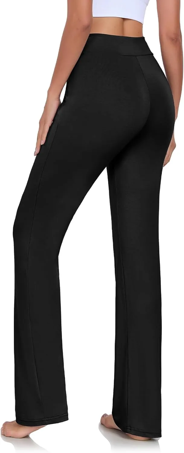 ADANIKI Womens Yoga Pants with Pockets Straight-Leg Loose Comfy Modal Drawstring Lounge Running Long Active Casual Sweatpants