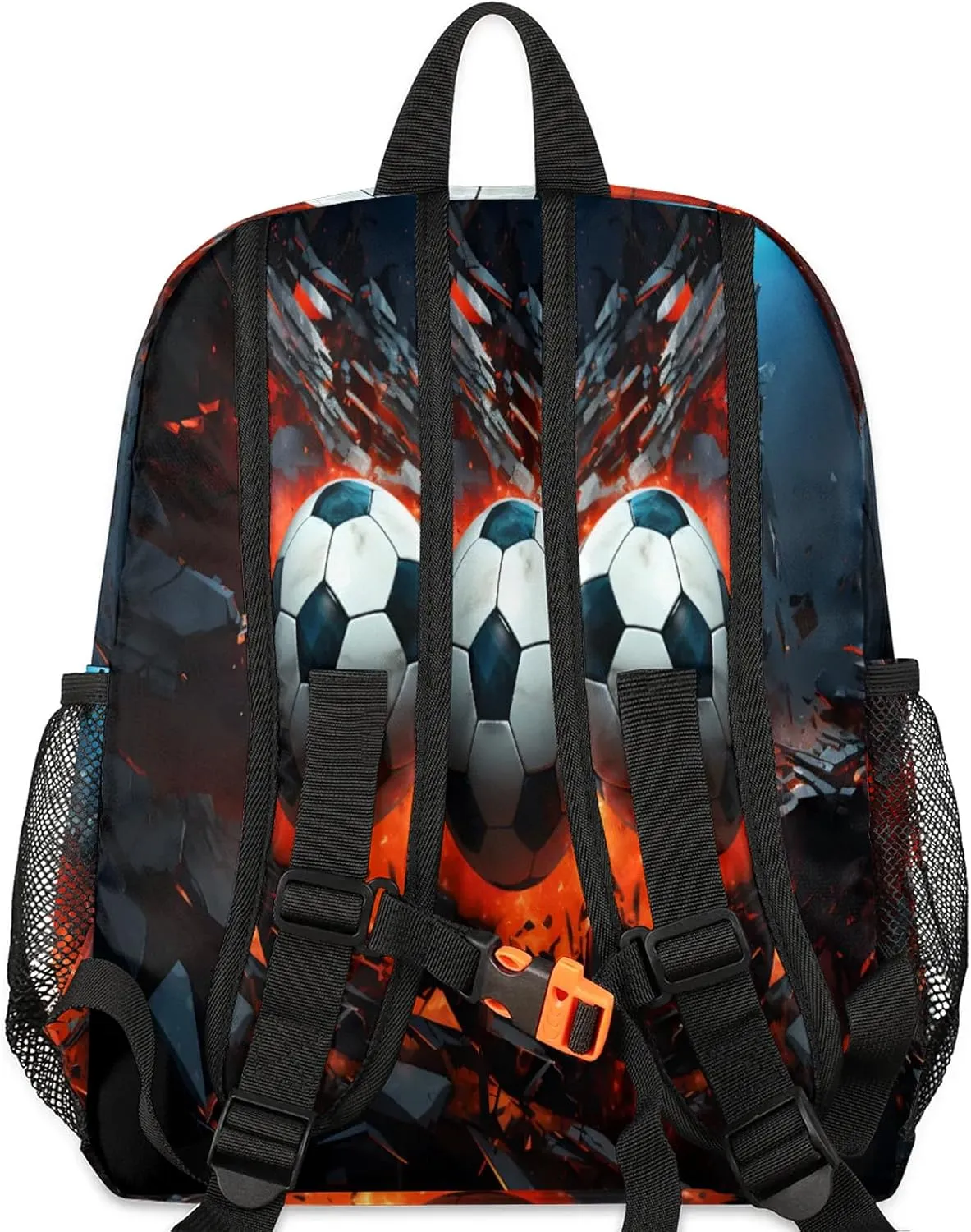 Artistic Footballs Personalized Name Mini Backpack Waterproof Custom Casual Travel Small Backpacks with Zipper,12 Inch