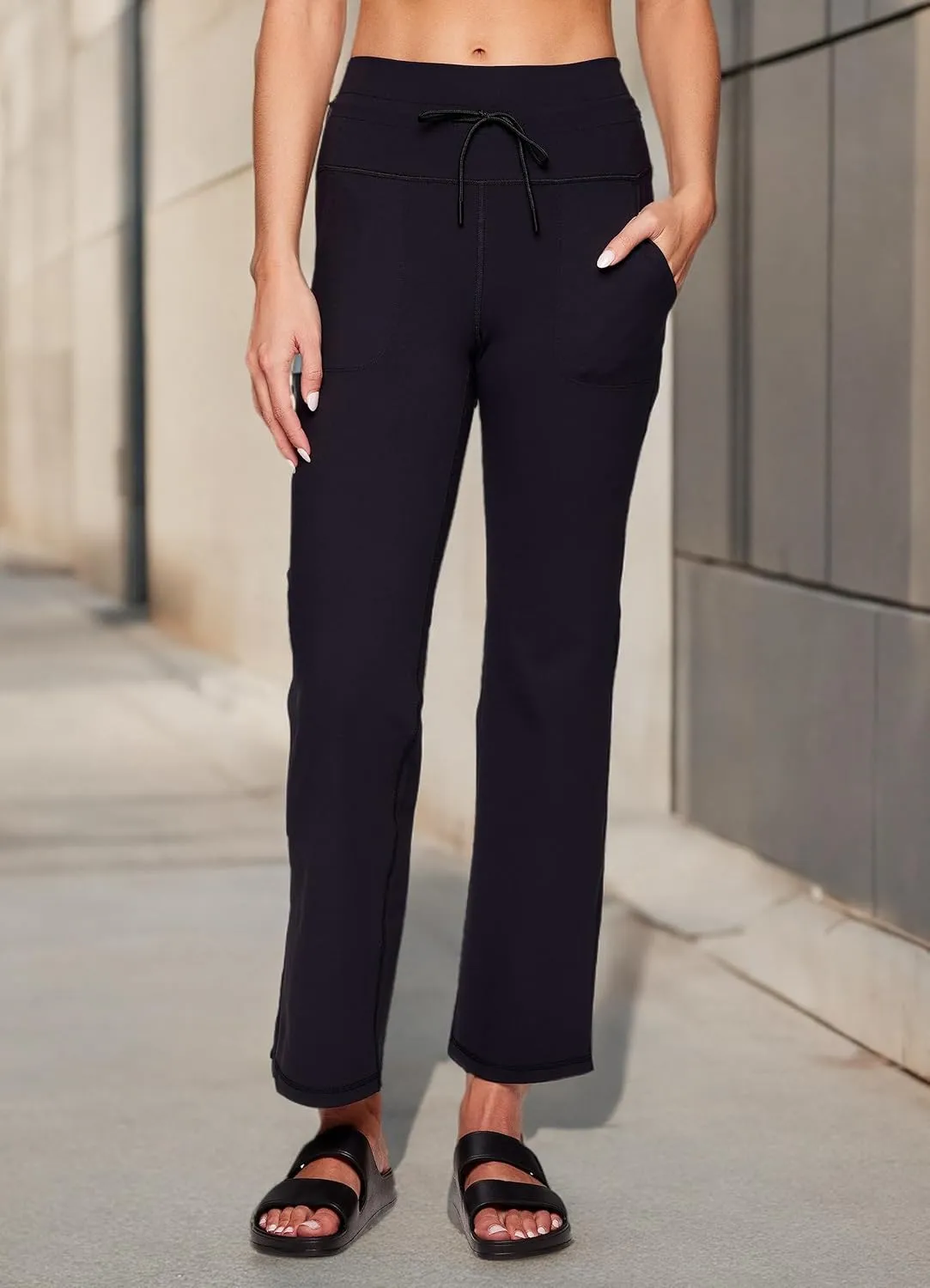 Avalanche Women's Flare Legging, Buttery Soft Squat Proof Bootcut Yoga Pants with Pockets, Drawstring Waistband Flare Pant