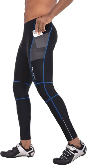 baleaf Men's Cycling Pants 4D Padded Bike Tights Bicycle Biking MTB Long Leggings Pockets UPF 50 