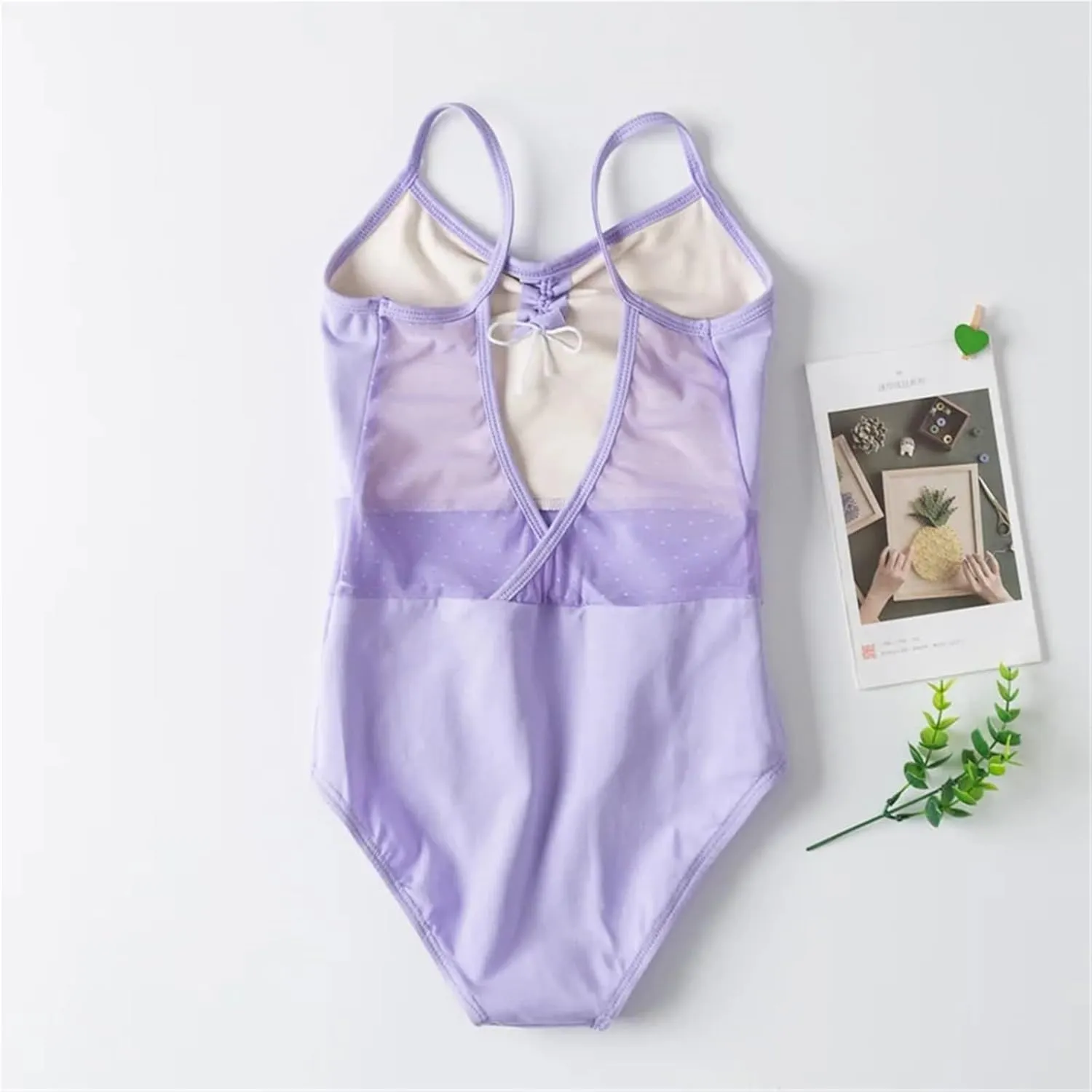Ballet Jumpsuit Cotton Spandex Ballet Dance Wear Girls Camisole Leotards(Light Green,M)