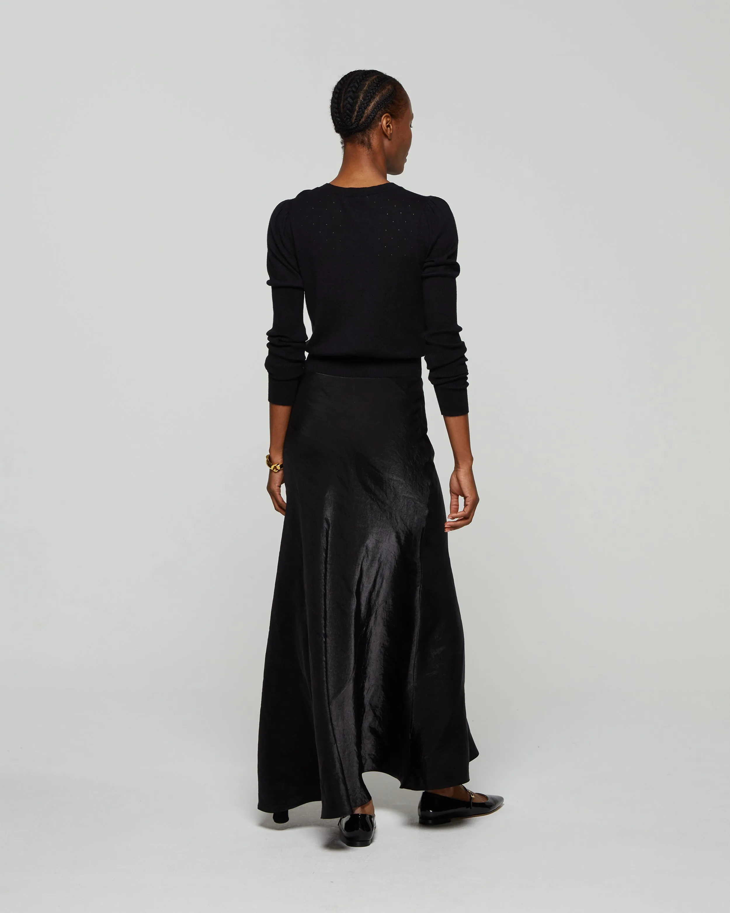 Bias Maxi Skirt - Black