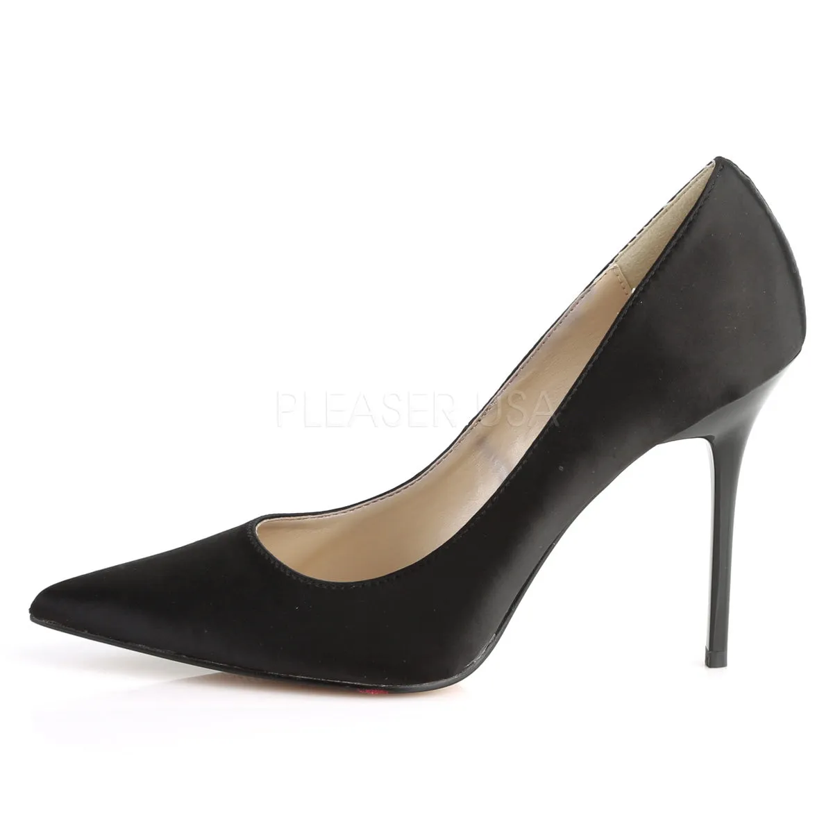 Black Satin Classic Stilettos