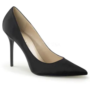 Black Satin Classic Stilettos