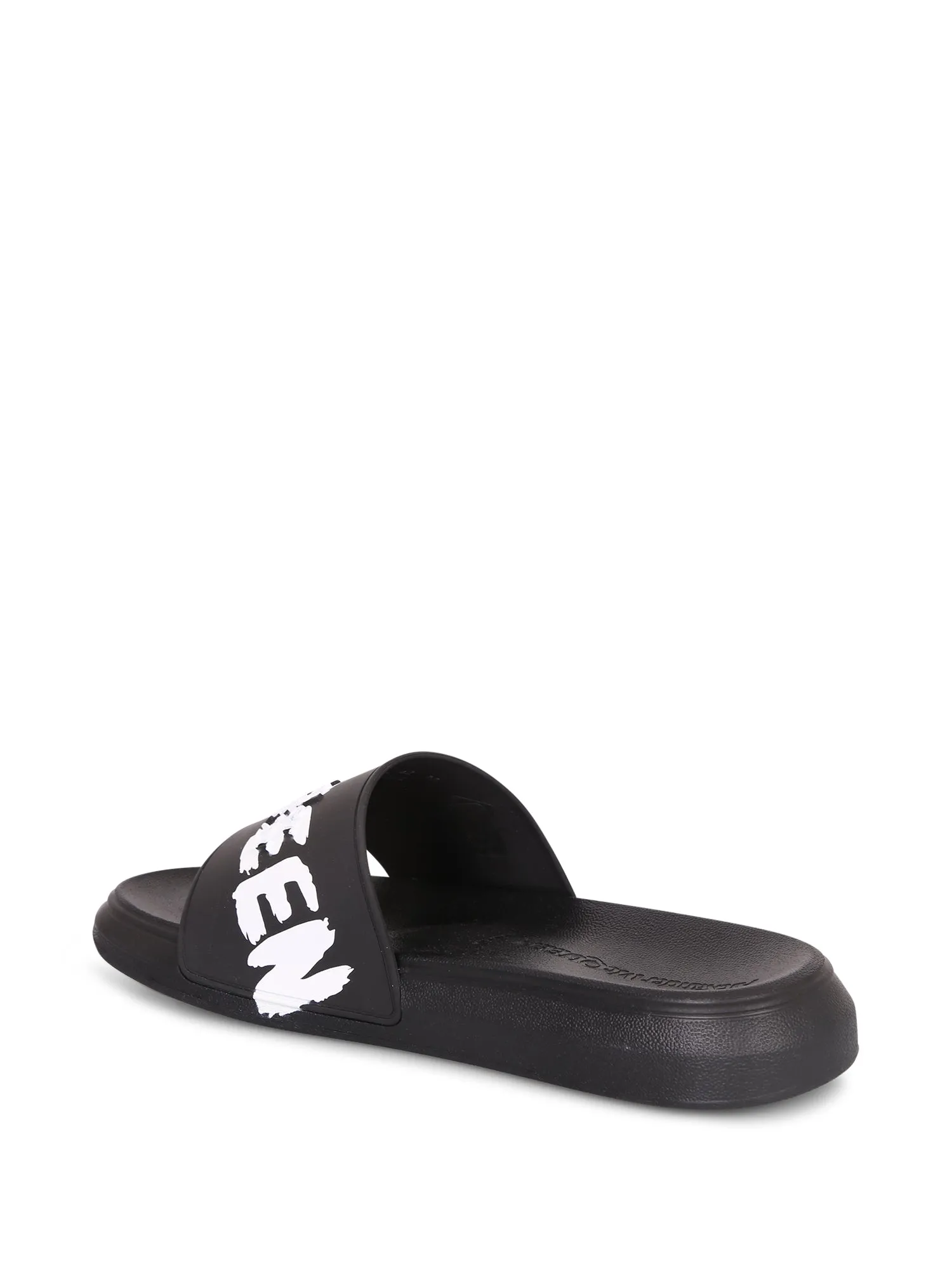 Black slide sandals