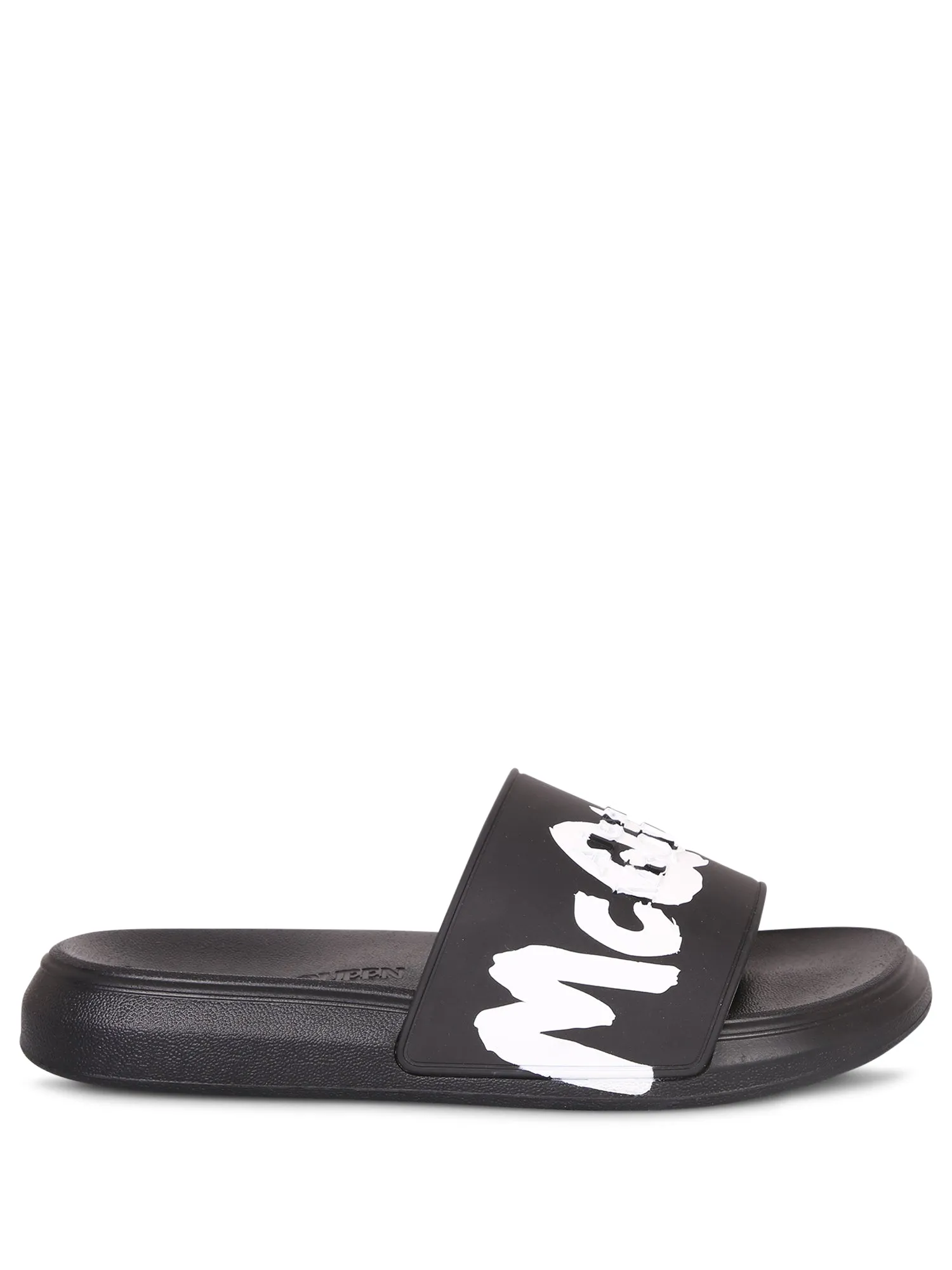 Black slide sandals