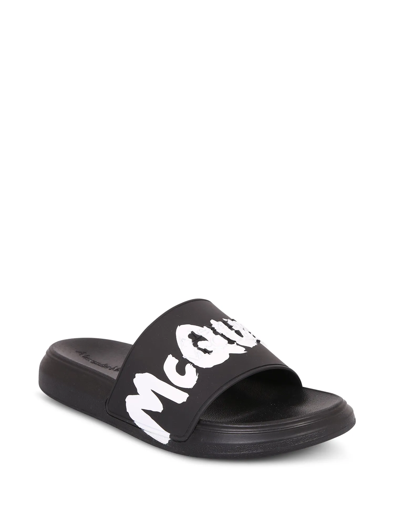 Black slide sandals