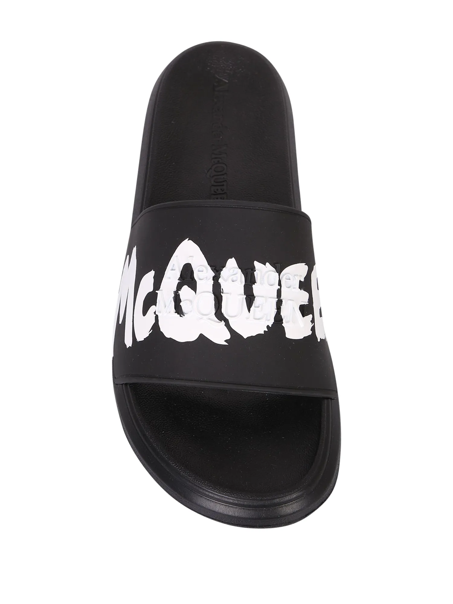 Black slide sandals