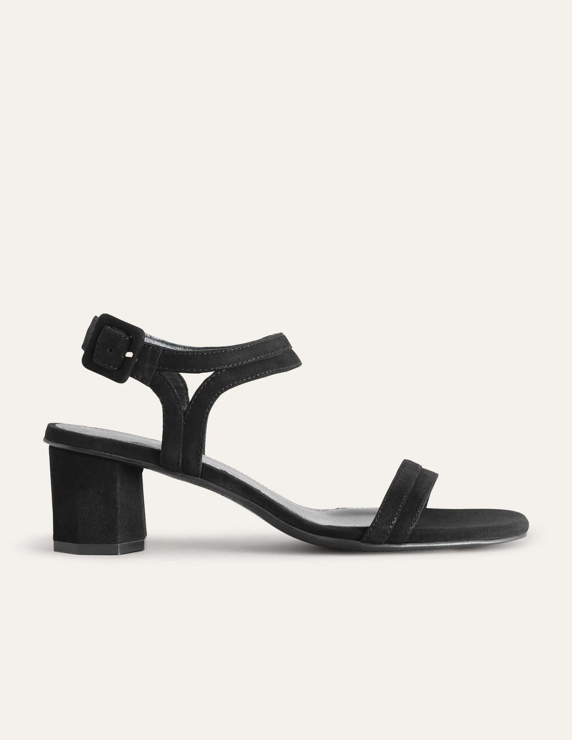 Block-Heel Sandals-Black
