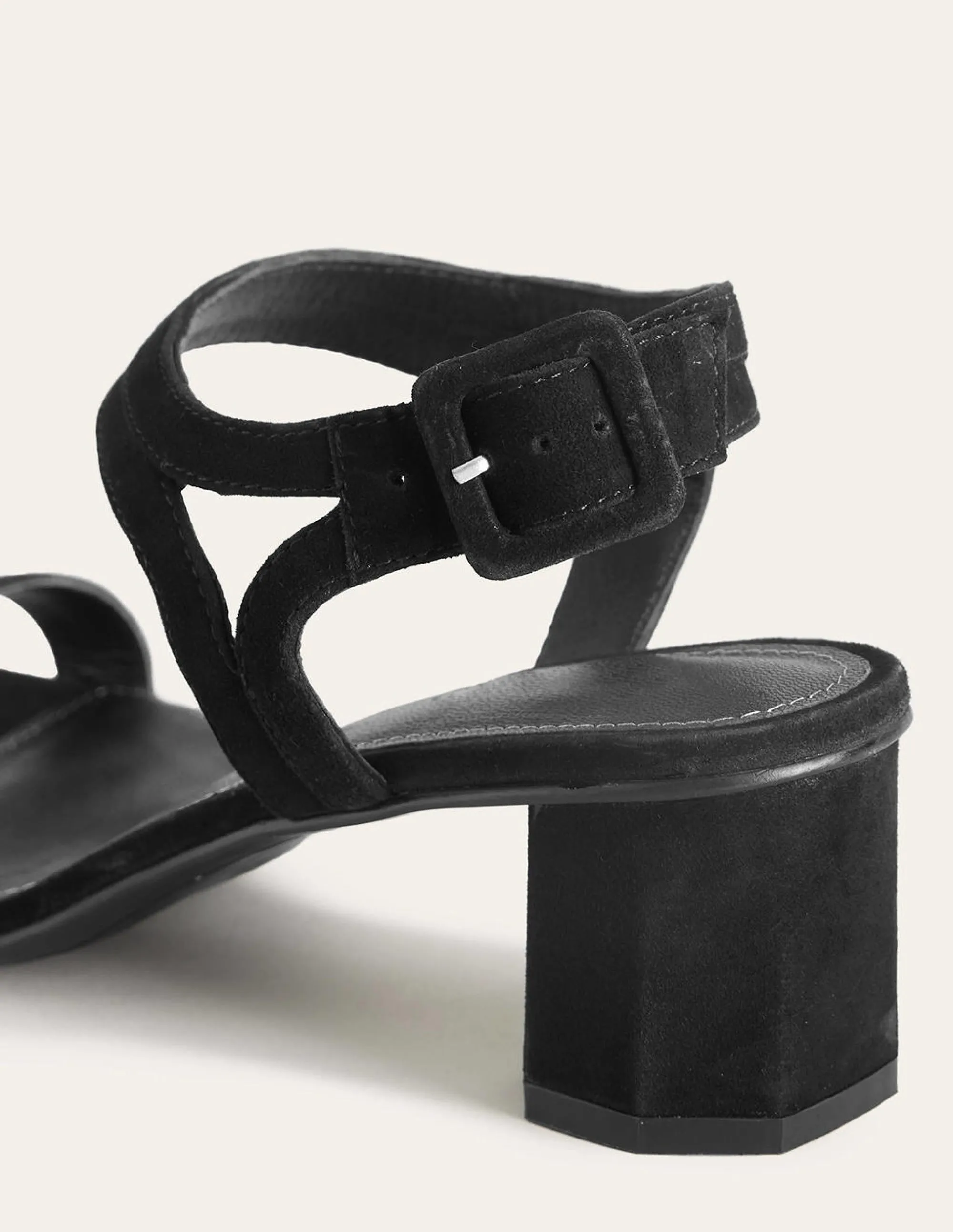 Block-Heel Sandals-Black