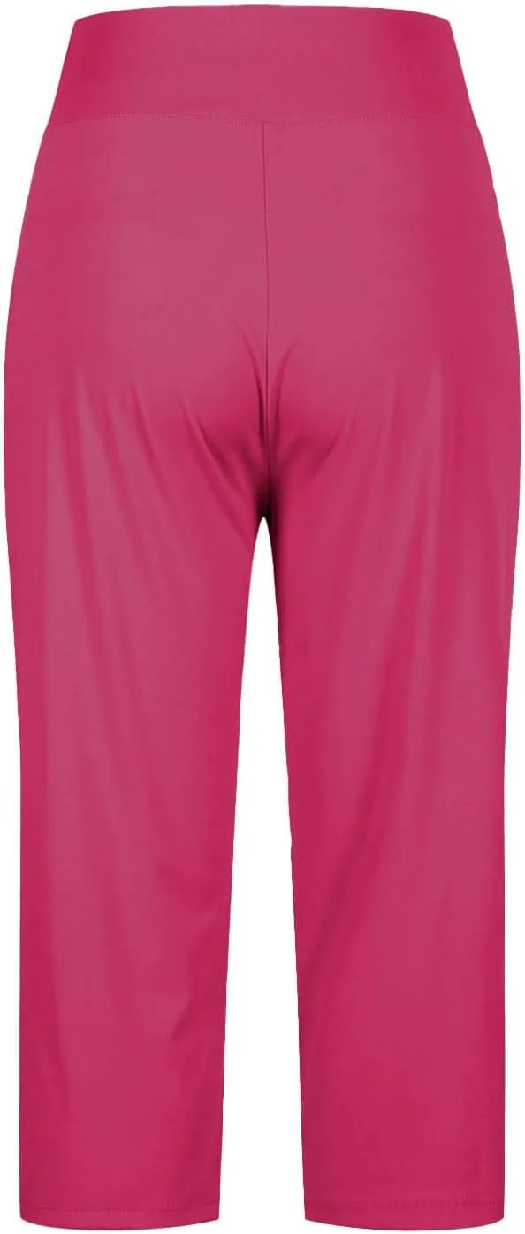 Capri Pants for Women High Waist Stretch Crop Work Casual Pant Summer Golf Capris Pants for Women with Pockets
