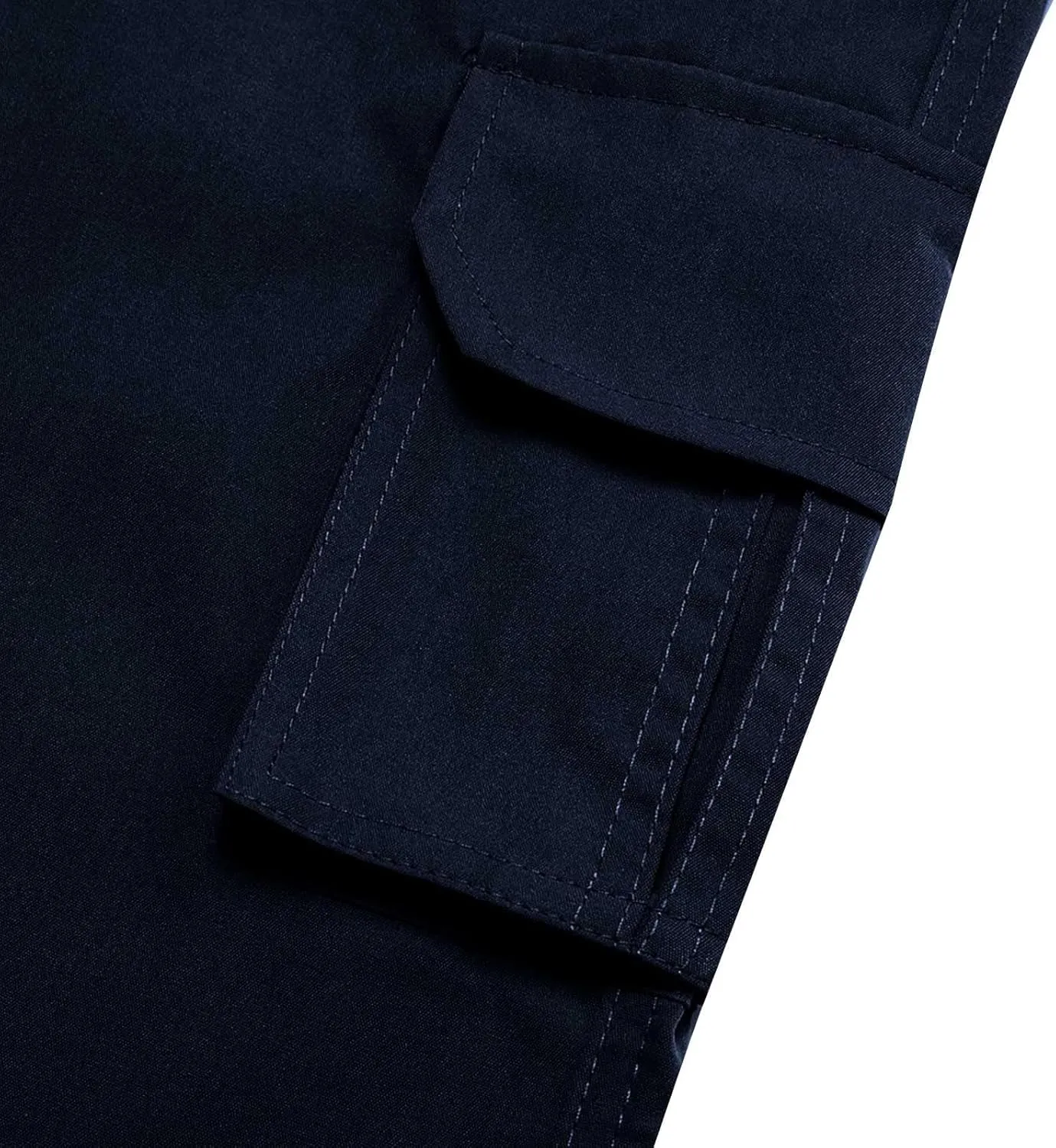 Cargo Pants for Men Casual Button Elastic Waist Chino Pants Relaxed Fit Carpenter Hiking Work Pants with Pockets