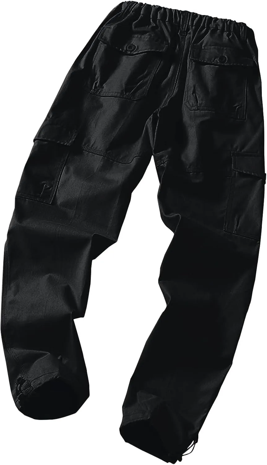 Cargo Work Pants for Men Slim Fit Zipper Pockets Baggy Pants Stretch Tapered Fit Sweat Pants Joggers Plus Size Pants