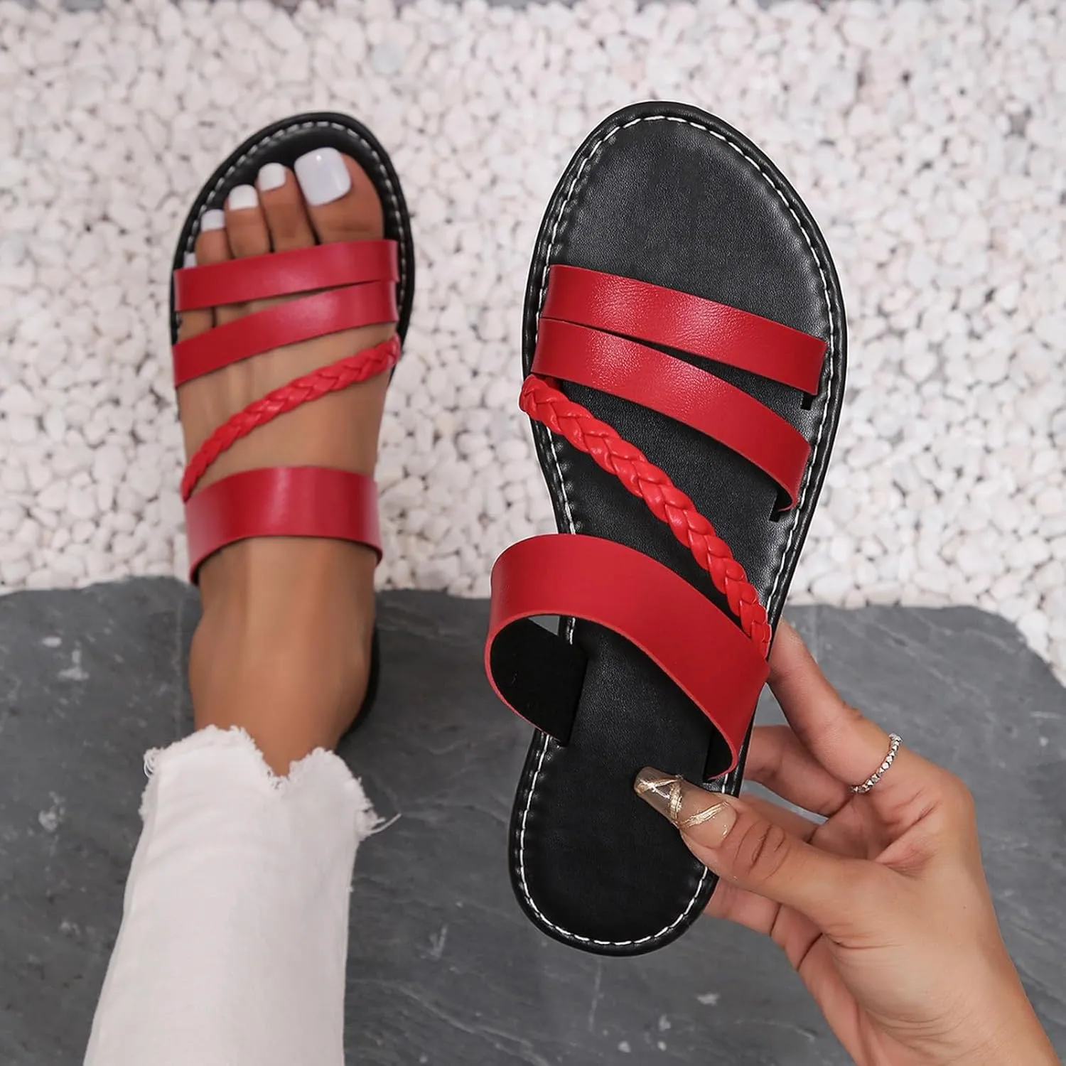 Casual Dress Women's Sandals 2025 Summer Home Household Indoor Slip Thick Soled PVC Women Slippers