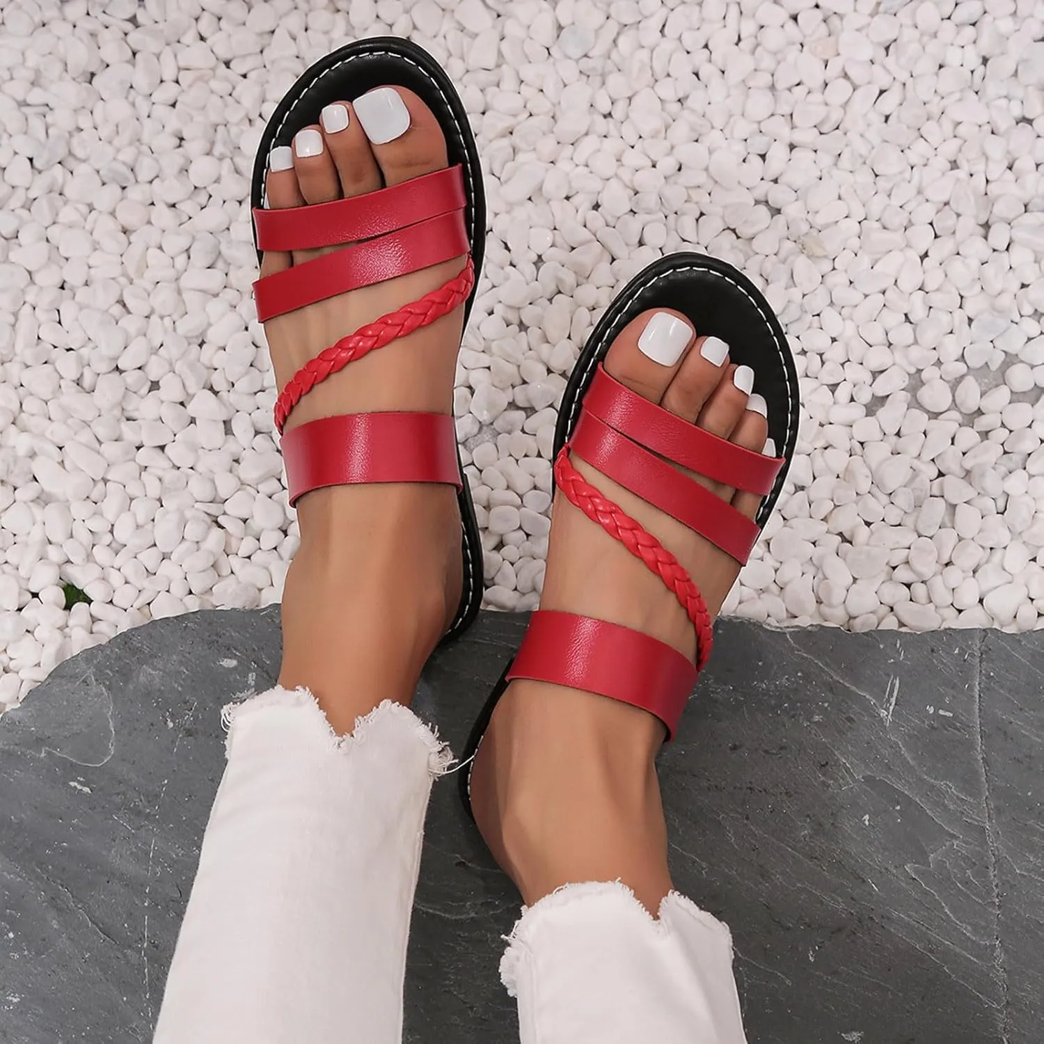 Casual Dress Women's Sandals 2025 Summer Home Household Indoor Slip Thick Soled PVC Women Slippers