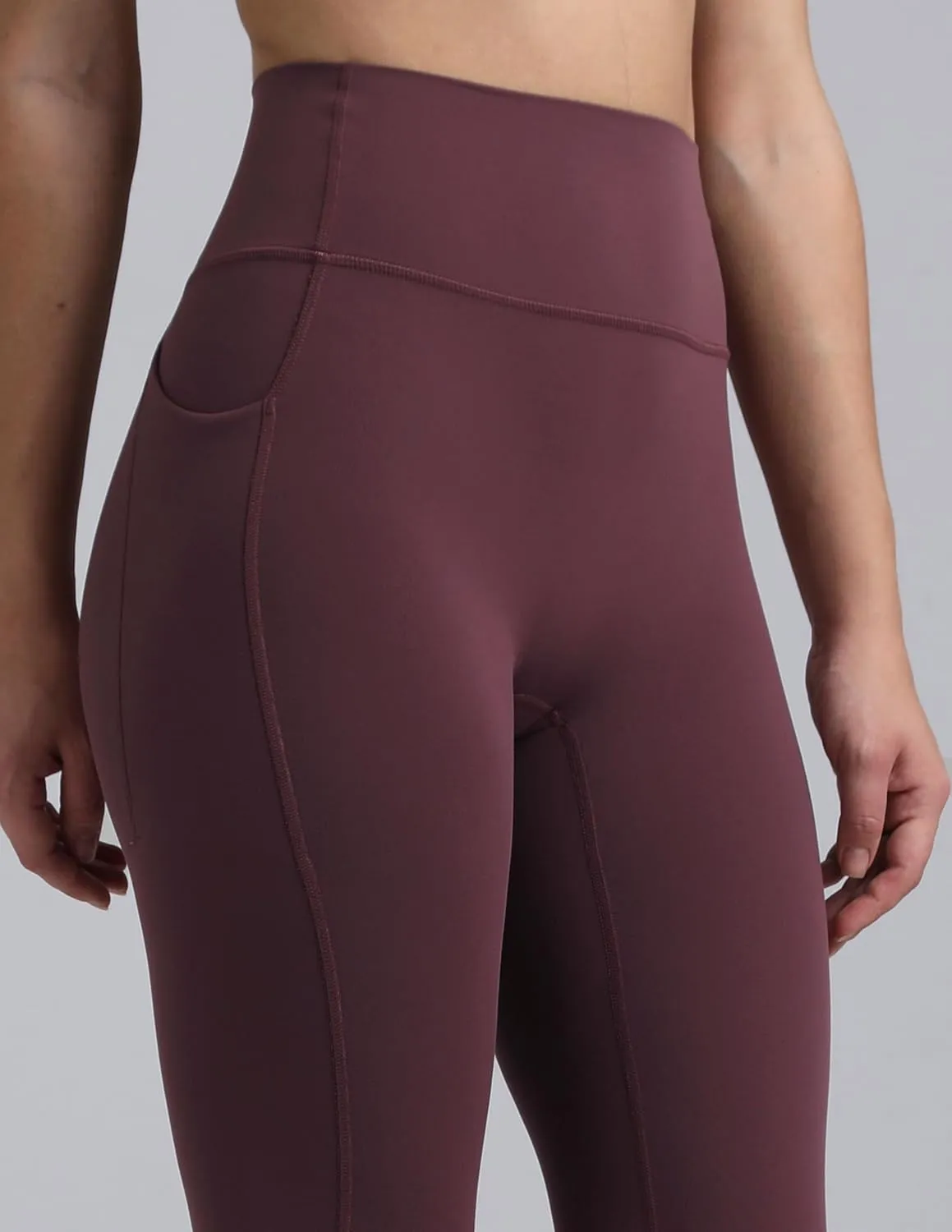 Colorfulkoala Dreamlux No Front Seam Leggings with Pockets for Women, High-Waisted Soft Yoga Pants