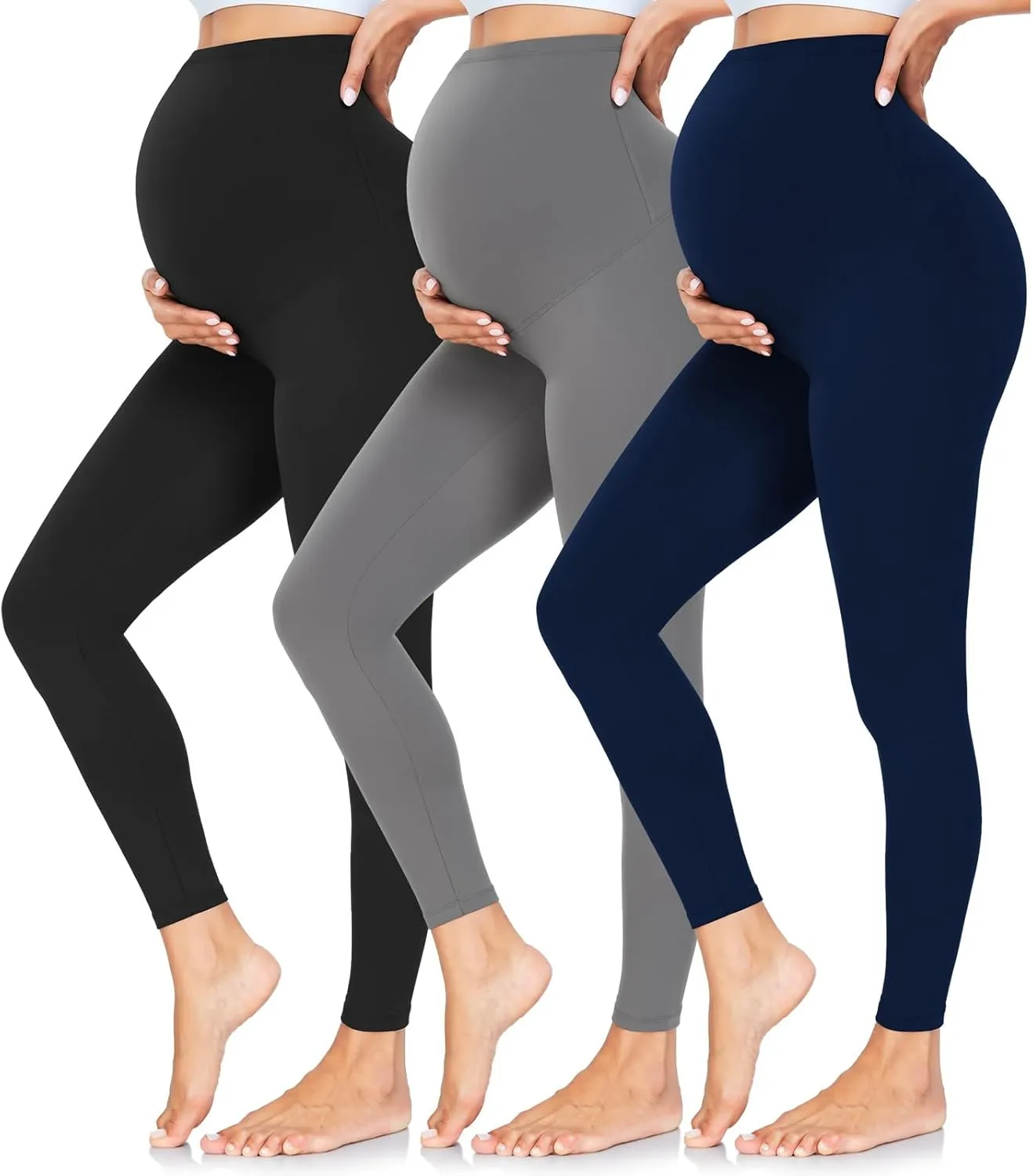 CTHH Maternity Leggings Over The Belly Buttery Soft Pregnancy Workout Pants High Waisted Maternity Activewear for Women