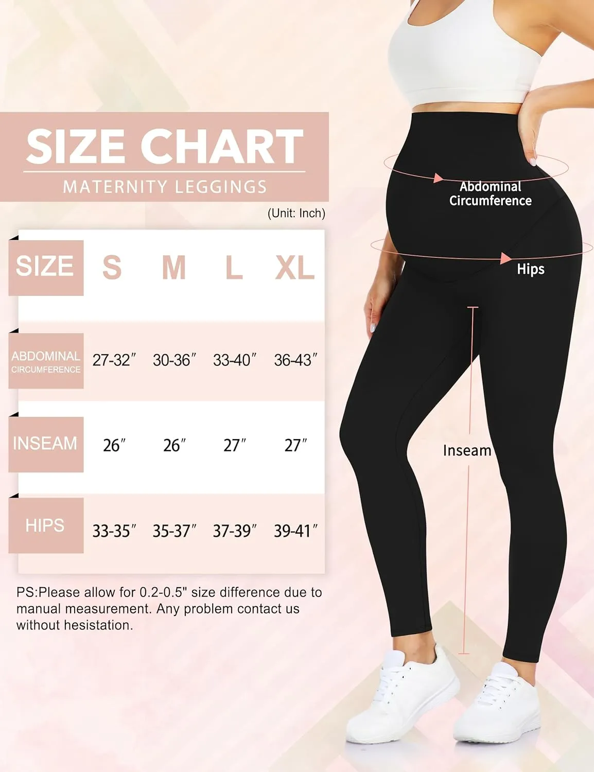 CTHH Maternity Leggings Over The Belly Buttery Soft Pregnancy Workout Pants High Waisted Maternity Activewear for Women