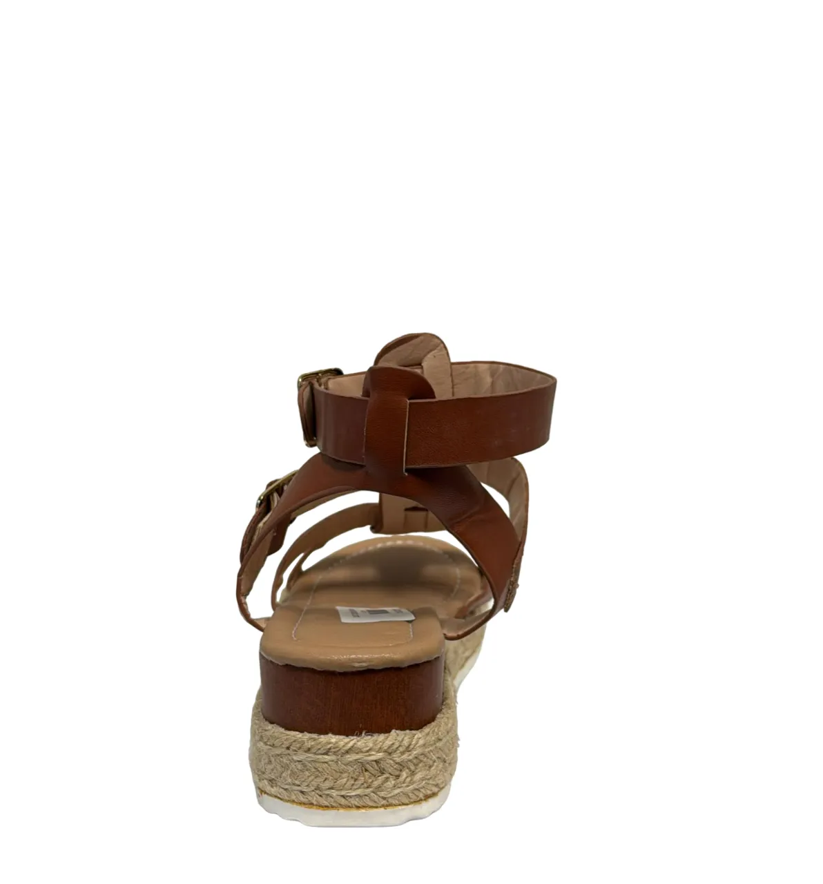Dark Brown Espadrille Gladiator Sand Wedge Shoes