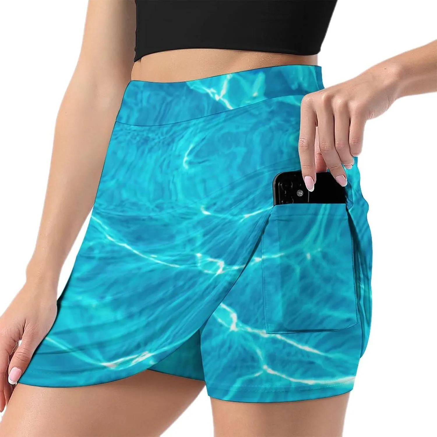 DENFY Women's Tennis Skirt Artistic Lion Golf Skorts Skirts with Shorts Pockets Workout Sports