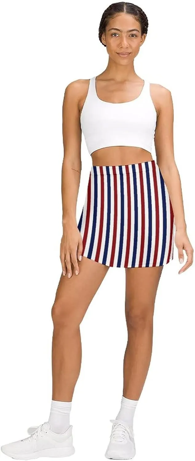 DENFY Women's Tennis Skirt Artistic Lion Golf Skorts Skirts with Shorts Pockets Workout Sports