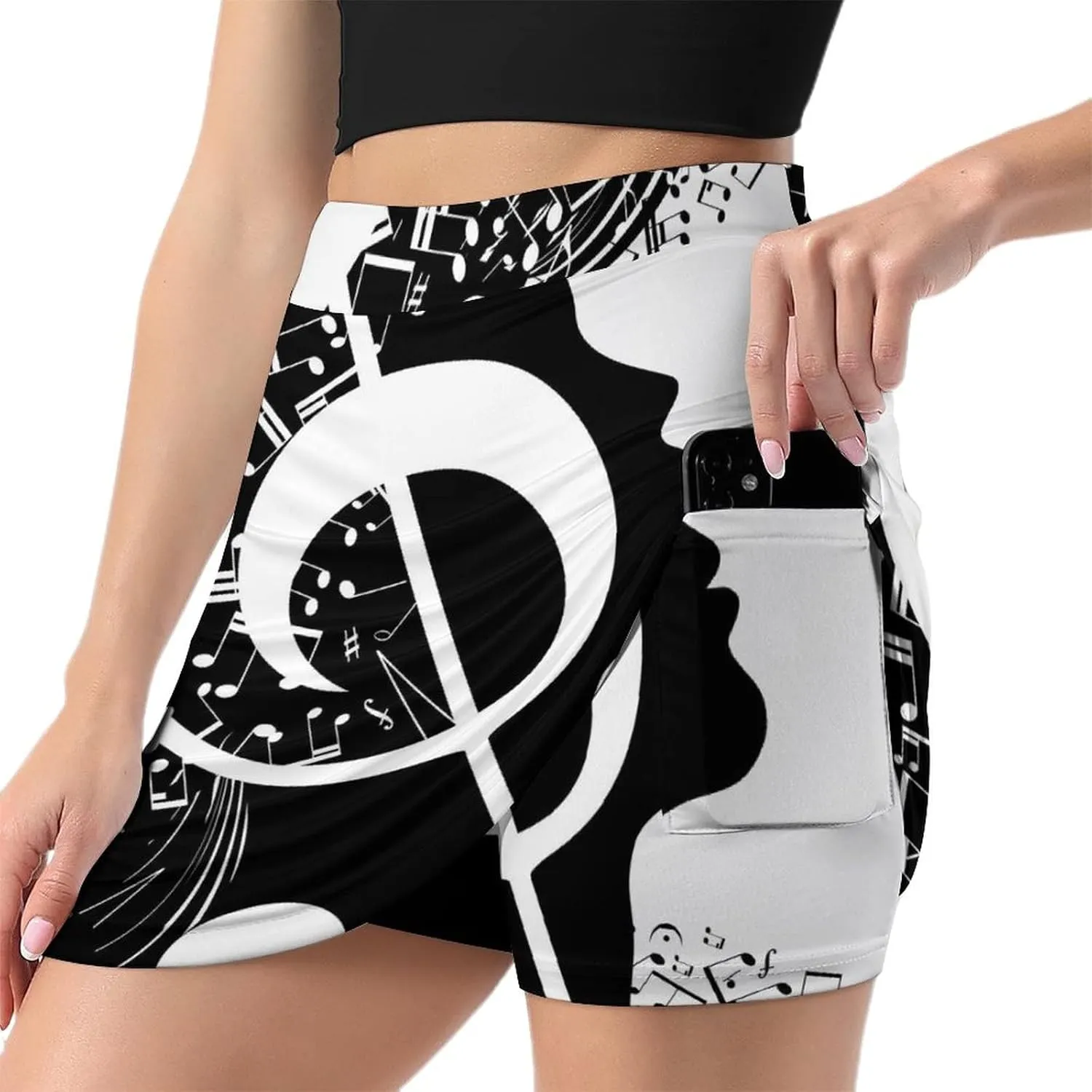 DENFY Women's Tennis Skirt Artistic Lion Golf Skorts Skirts with Shorts Pockets Workout Sports