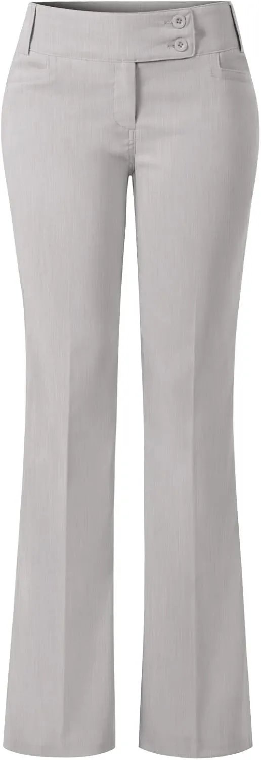 Design by Olivia Women's Relaxed Boot-Cut Office Pants Trousers Slacks