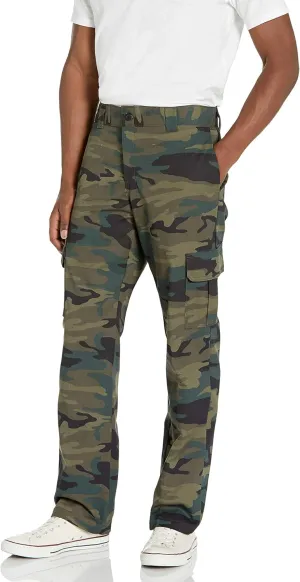 Dickies Men's Regular Straight Flex Twill Cargo Pant, Hunter Green Camo v1, 34 32