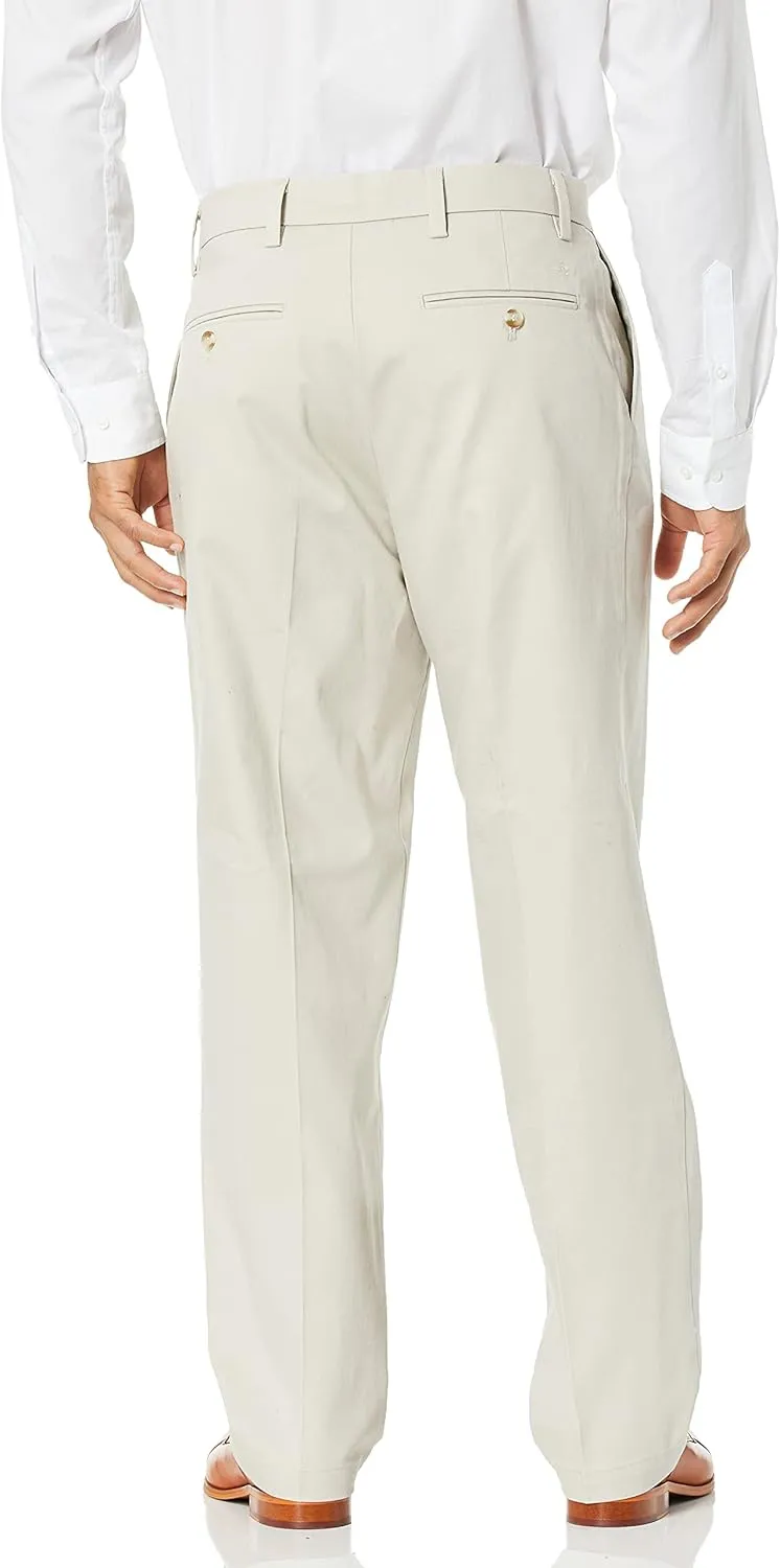 DOCKERS Men's Relaxed Fit Signature Khaki Lux Cotton Stretch Pants-Pleated