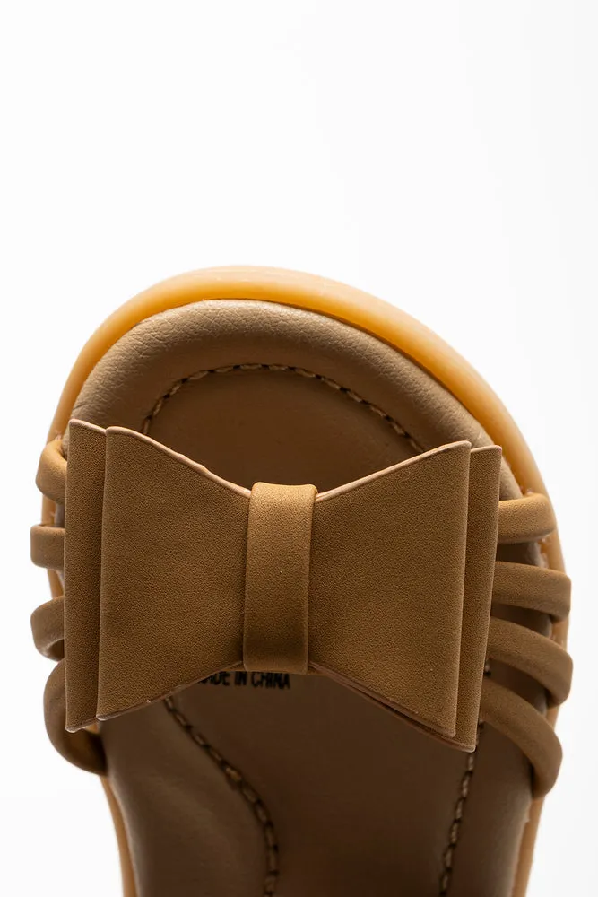 Double Bow Sandal Brown