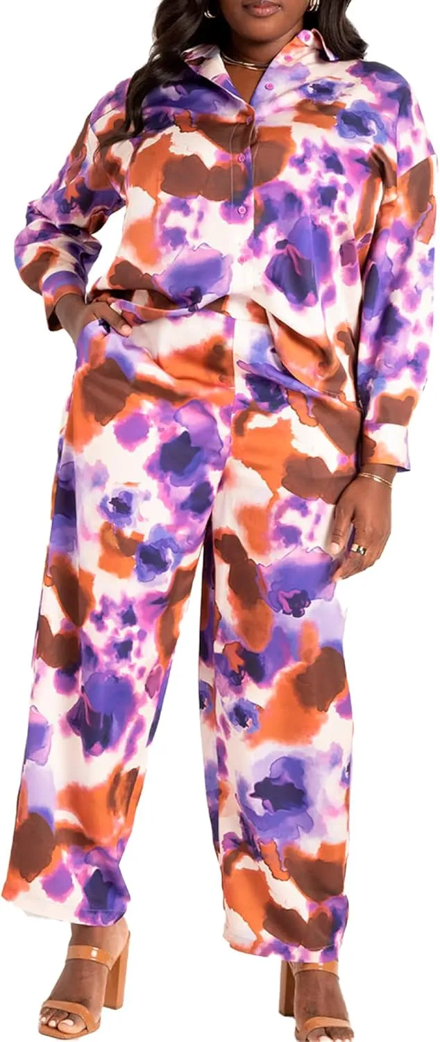 Dreams & Co. Plus Size 2-Piece Lounge Set