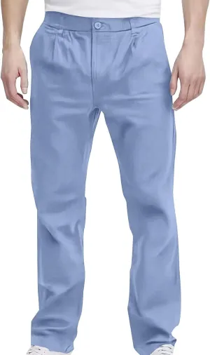 Dress Pants for Men Business Casual Straight Leg Work Pants Relaxed Fit Travel Outdoor Pants with Pockets