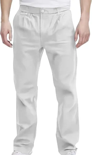 Dress Pants for Men Business Casual Straight Leg Work Pants Relaxed Fit Travel Outdoor Pants with Pockets