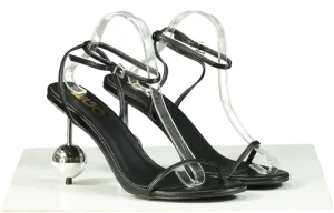 EGO Black Rumi Heeled Sandals UK 8