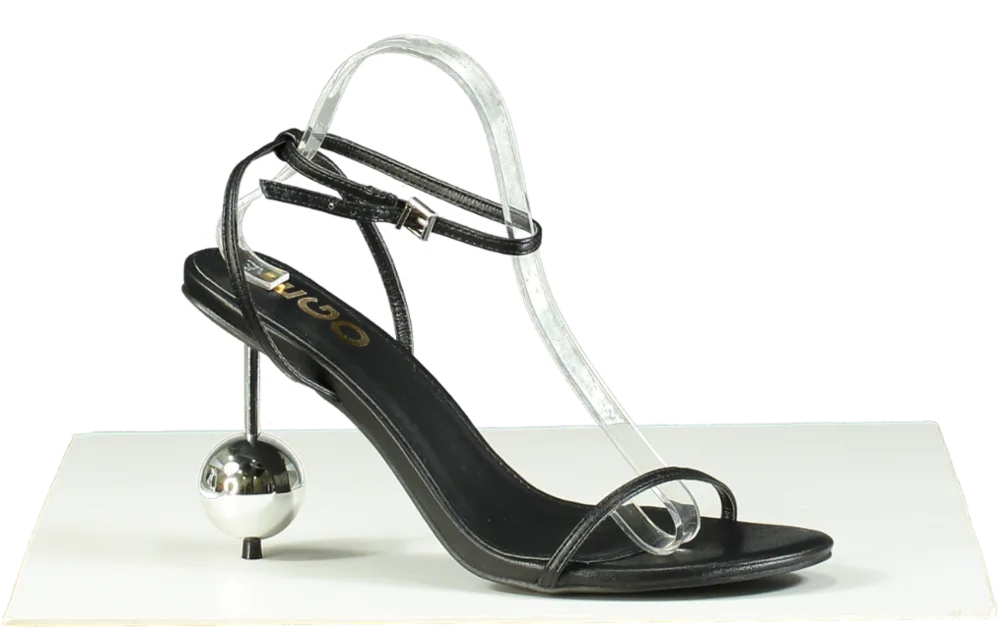 EGO Black Rumi Heeled Sandals UK 8