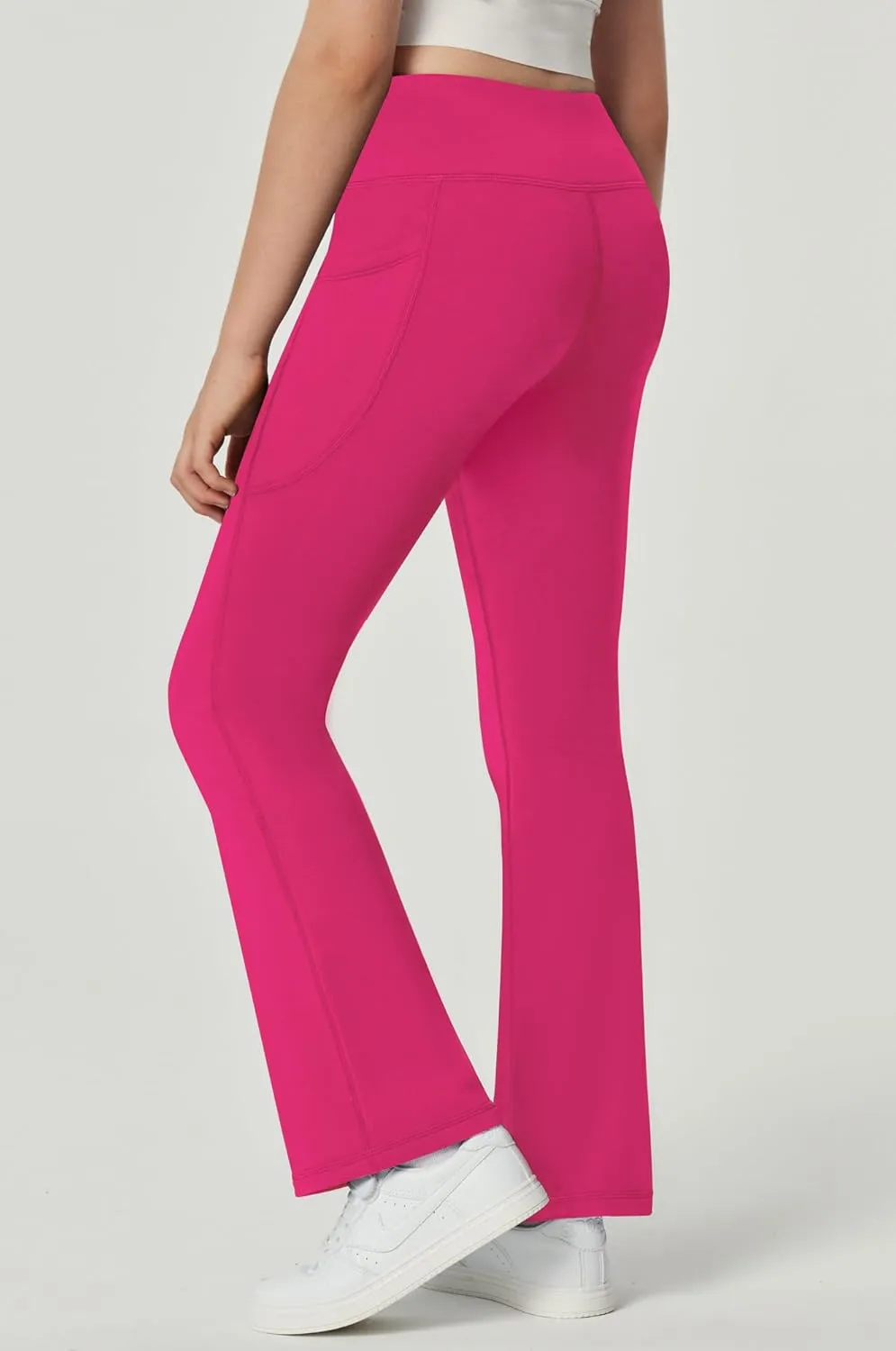 Ewedoos Girls Fleece Lined Flare Leggings with Pockets Cute Preppy Clothes for Girls Yoga Pants Bell Bottoms