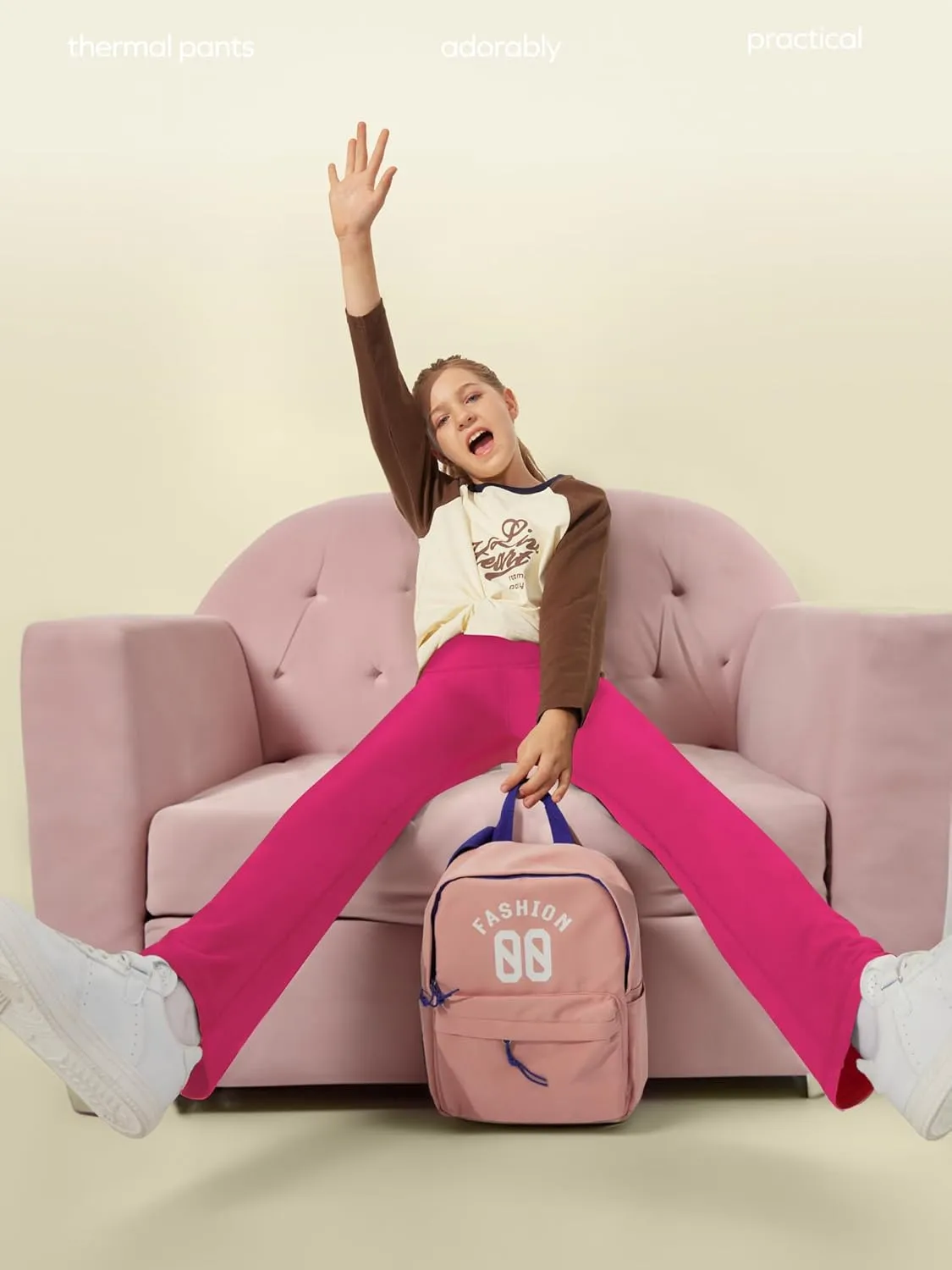 Ewedoos Girls Fleece Lined Flare Leggings with Pockets Cute Preppy Clothes for Girls Yoga Pants Bell Bottoms