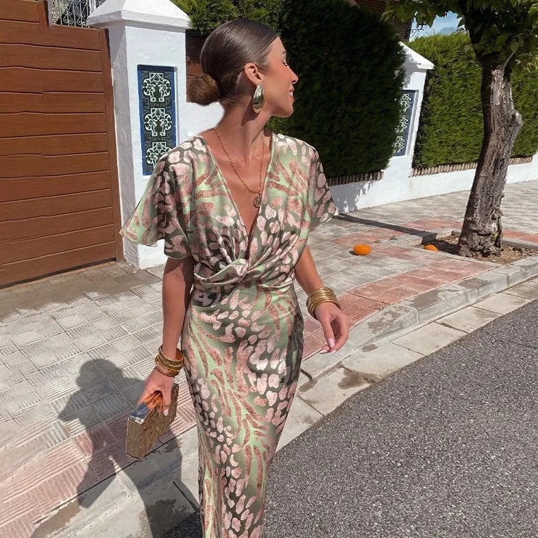 Florence | Elegant Twisted Maxi Dress