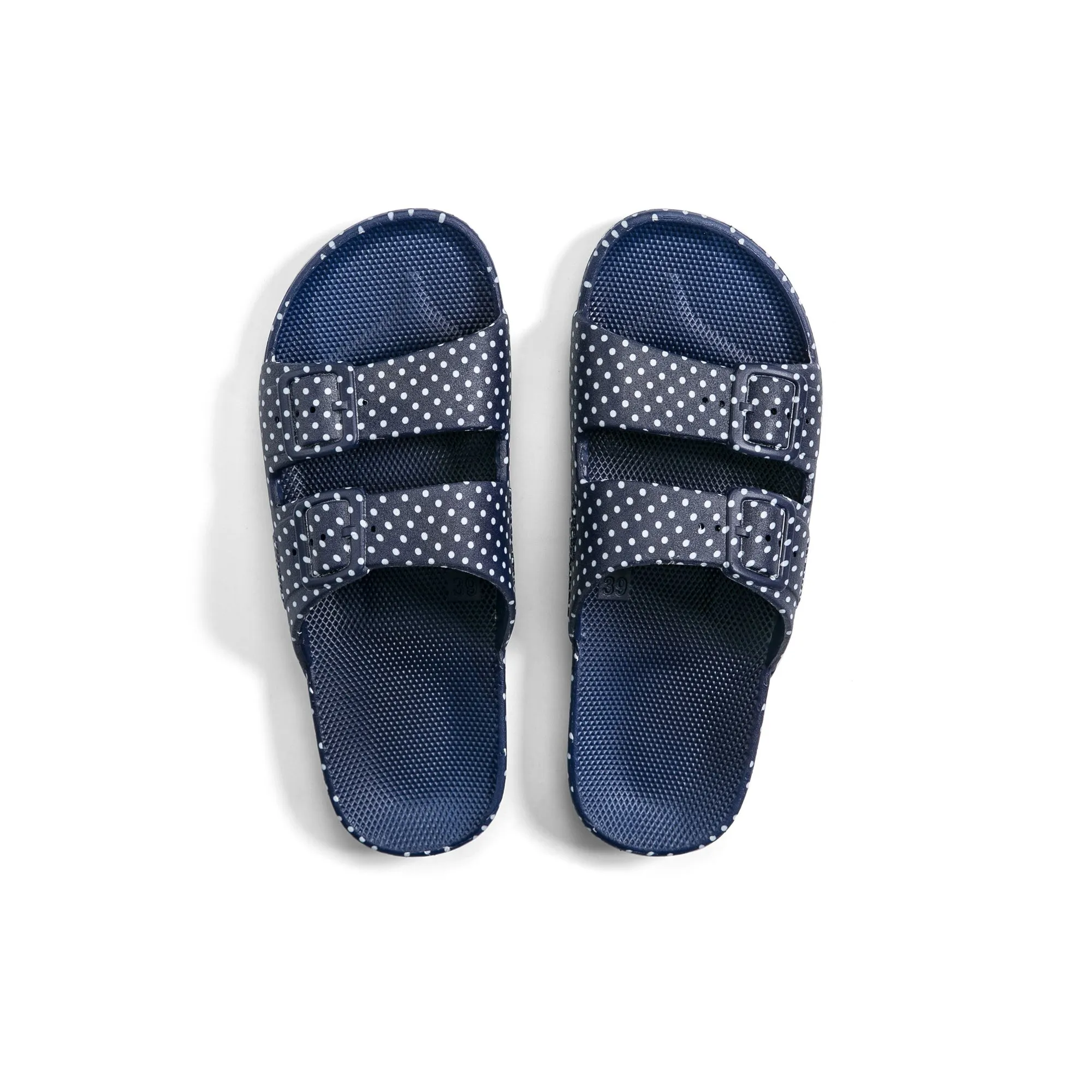 Freedom Slippers, Dots/white/navy