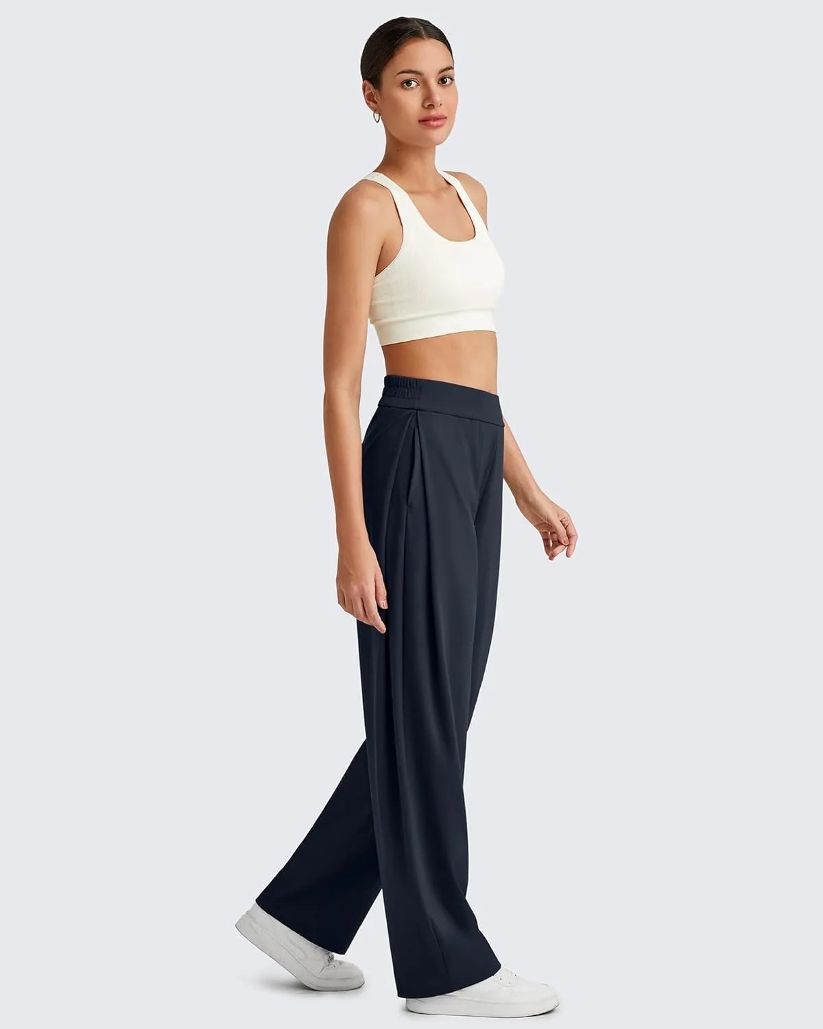 G4Free ShiftReady Women Wide Leg Yoga Pants with Pockets High Waisted Trousers Pant Business Casual Petite/Regular/Tall