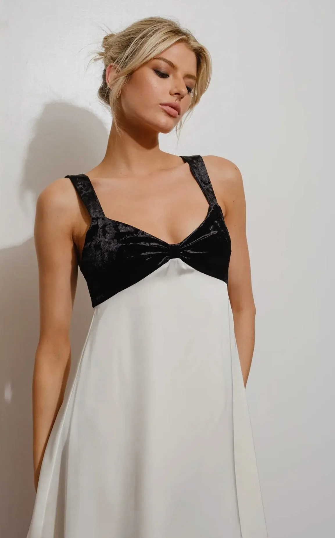 Ganette  Velvet and Silk Mini Dress