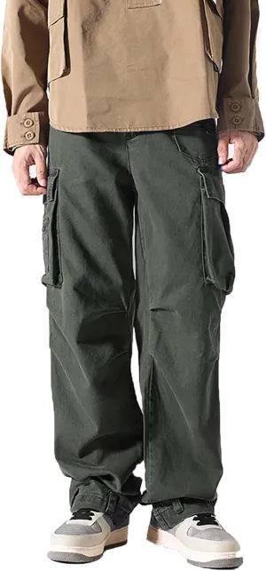 GIERIDUC Cargo Pants for Men Relaxed Fit Black Dress Pants Men Slim Fit Wide Leg Corduroy Pants Mens Stretch Suit Pants Mens