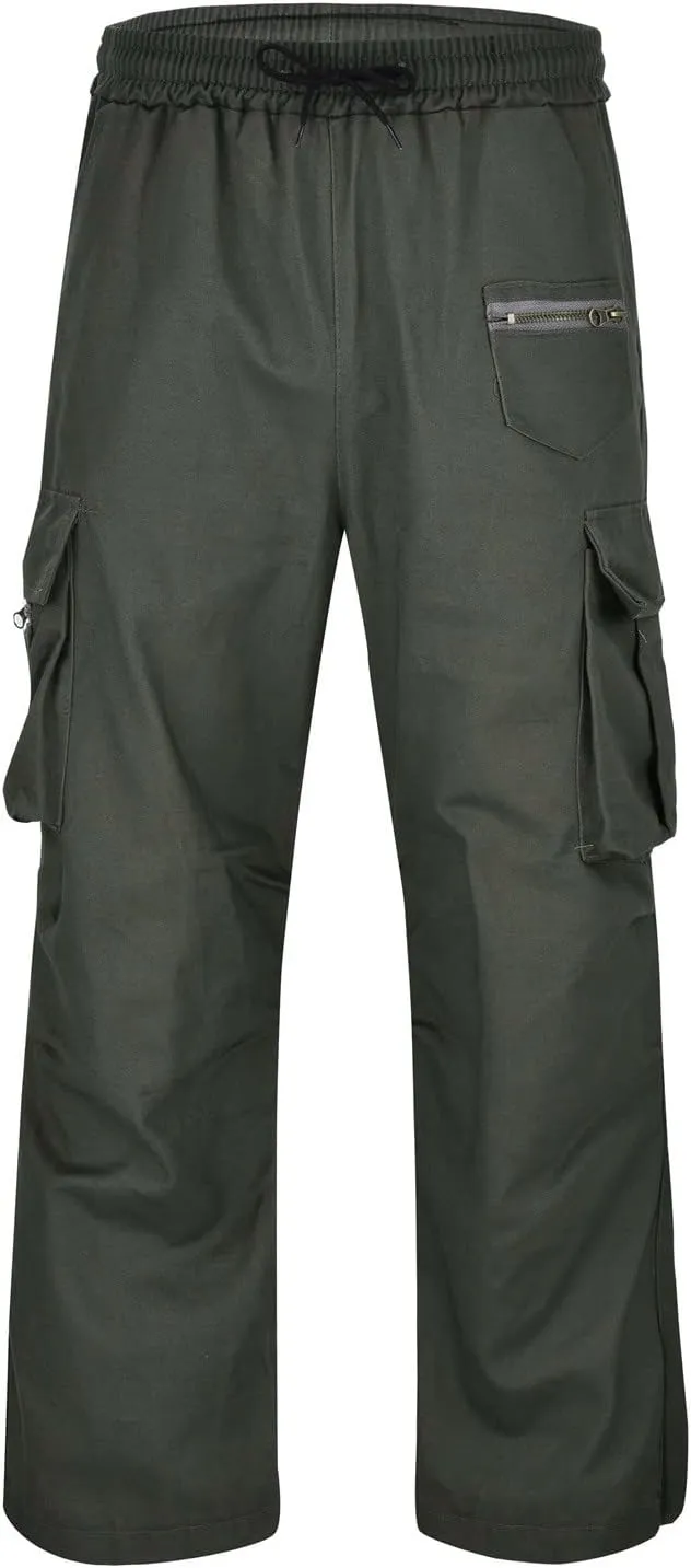 GIERIDUC Cargo Pants for Men Relaxed Fit Black Dress Pants Men Slim Fit Wide Leg Corduroy Pants Mens Stretch Suit Pants Mens