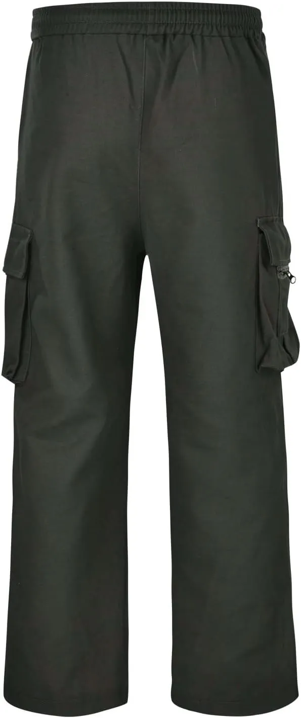 GIERIDUC Cargo Pants for Men Relaxed Fit Black Dress Pants Men Slim Fit Wide Leg Corduroy Pants Mens Stretch Suit Pants Mens